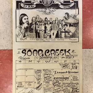 Soap Creek Saloon January Calendar - 1977 (Poster)