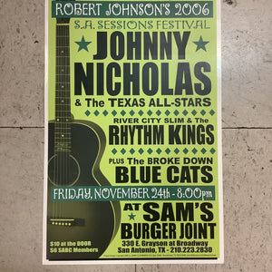 Johnny Nicholas at Sam's Burger Joint - 2006 (Poster)