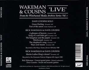 Wakeman* & Cousins* : Live (CD, Album)