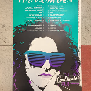 Continental Club November Calendar - 1989 (Poster)