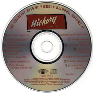 Various : The Greatest Hits Of Hickory Records, Inc. Vol.II (CD, Comp)