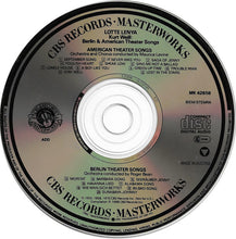 Load image into Gallery viewer, Lotte Lenya • Kurt Weill : Berlin &amp; American Theater Songs (CD, Comp)
