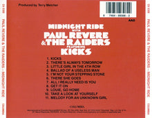 Load image into Gallery viewer, Paul Revere &amp; The Raiders : Midnight Ride (CD, Album)
