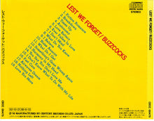 Load image into Gallery viewer, Buzzcocks : Lest We Forget (CD, Album, RE)
