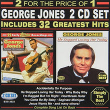 Load image into Gallery viewer, George Jones (2) : 2 For The Price Of 1 George Jones Double Pak Includes 32 Greatest Hits (2xCD, Comp)
