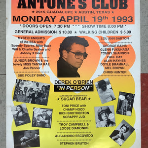 Derek O'Brien at Antone's Nightclub - 1993 (Poster)