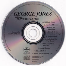 Load image into Gallery viewer, George Jones (2) : George Jones Salutes Hank Williams (CD, Album, Comp, RE)
