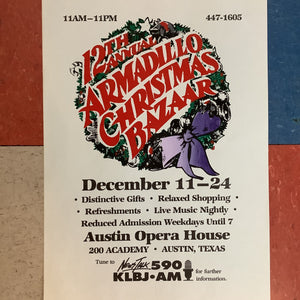 12th Annual Armadillo Christmas Bazaar (Poster)
