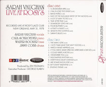 Load image into Gallery viewer, Sarah Vaughan : Live At Rosy's (2xCD, Album)
