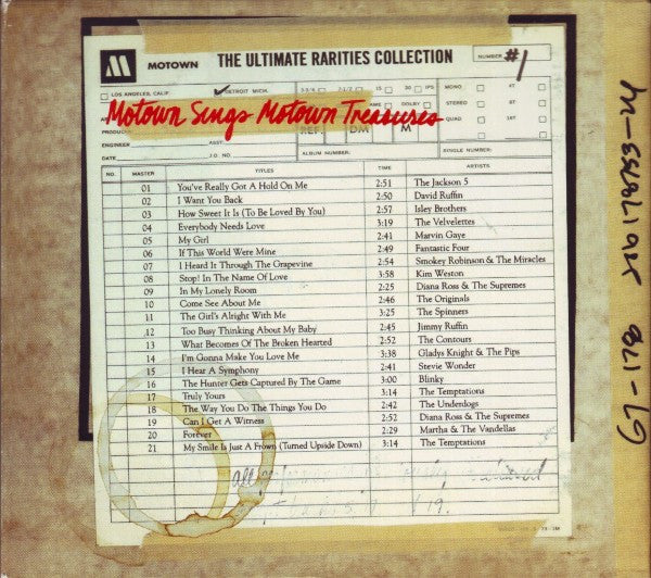 Various : The Ultimate Rarities Collection 1:  Motown Sings Motown Treasures (CD, Comp, RM)