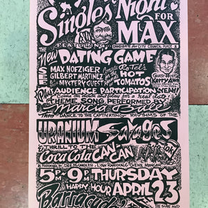 Singles Night for Max at Barracuda's - 1987 (Poster)
