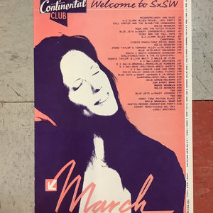 Continental Club March Calendar - 1990 (Poster)