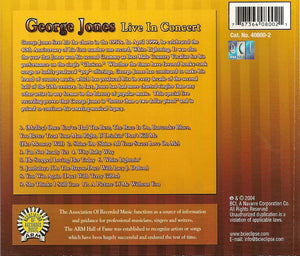 George Jones (2) : Live In Concert (CD)