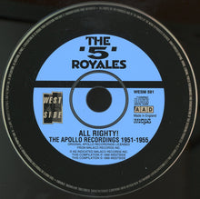 Load image into Gallery viewer, The &#39;5&#39; Royales* : All Righty! - The Apollo Recordings 1951-1955 (CD, Comp)
