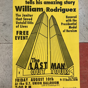 William Rodriguez "The Last Man Out Tour" at U.T. Union Ballroom (Poster)