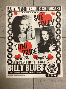 Sue Foley & Toni Price at Billy Blues - 1994 (Poster)