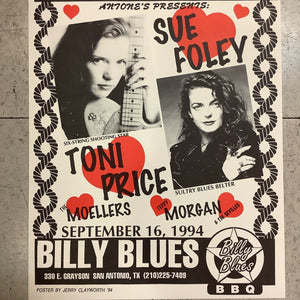Sue Foley & Toni Price at Billy Blues - 1994 (Poster)