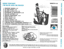 Load image into Gallery viewer, Gene Vincent : I'm Back And I'm Proud (CD, Album)
