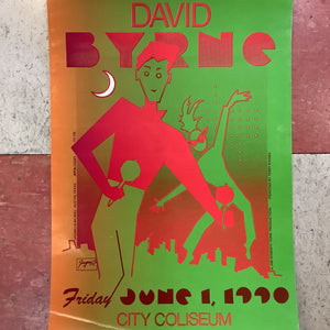 David Byrne at City Coliseum - 1990 (Poster)