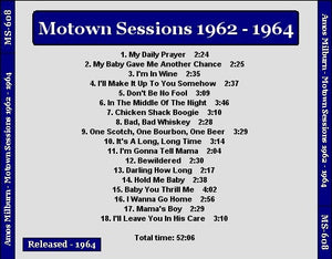 Amos Milburn : The Motown Sessions 1962-1964 (CD, Comp, RM)