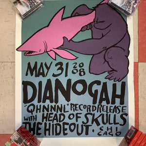 Dianogah "Qhnnnl" Record Release at The Hideout - 2008 (Poster)