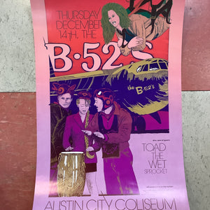 B-52s at Austin City Coliseum - 1989 (Poster)
