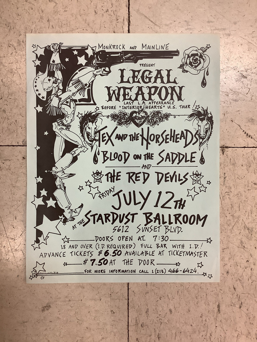 Legal Weapon at The Stardust Ballroom - 1985 (Poster)