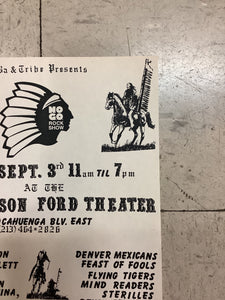 NO G.O. Rock Show at the John Anson Ford Theater (Poster)