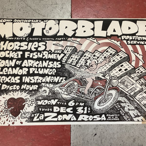 2nd Anniversary of Motorblade Postering Service at La Zona Rosa - 1992 (Poster)