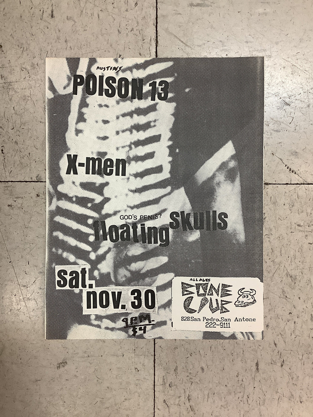 Poison 13, X-Men, and Floating Skulls at Bone Club (Poster)