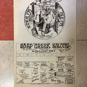 Soap Creek Saloon October Calendar - 1976 (Poster)