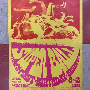 Super Ball KMPX First Birthday Benefit at Winterland - 1968 (Poster)
