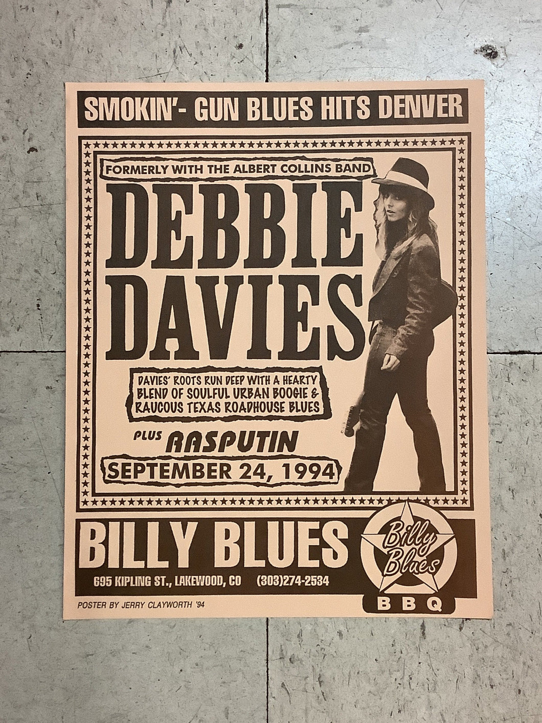 Debbie Davies at Billy Blues - 1994 (Poster)