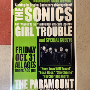 The Sonics at The Paramount - 2008 (Poster)