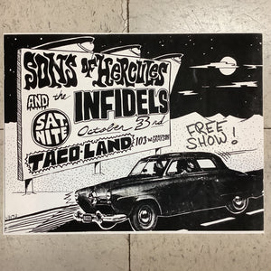 Sons of Hercules with The Infidels at Taco Land - 1992 (Poster)