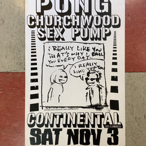 Pong at Continental Club - 2018 (Poster)