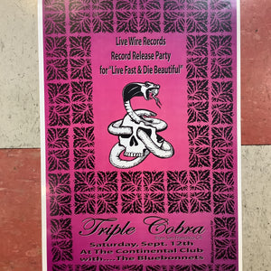 Triple Cobra with The Bluebonnets at Continental Club - 2009 (Poster)