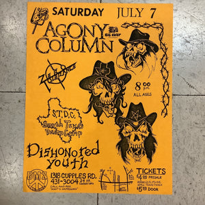 Agony Column at DMZ Clubhouse (Poster)