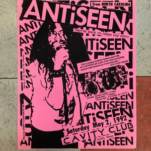 Antiseen at Cavity Club - 1992 (Poster)