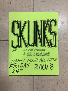 Skunks, Joe "King" Carrasco, and El Molino at Raul's (Poster)