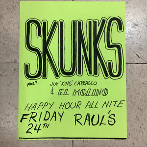 Skunks, Joe "King" Carrasco, and El Molino at Raul's (Poster)