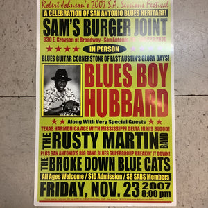 Blues Boy Hubbard at Sam's Burger Joint - 2007 (Poster)
