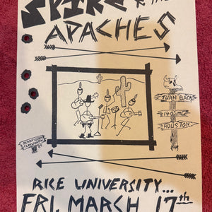 Spike & The Apaches at Rice University - 1989 (Poster)