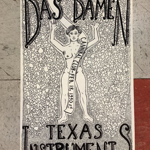 Das Damen and Texas Instruments at Cannibal Club - 1990 (Poster)