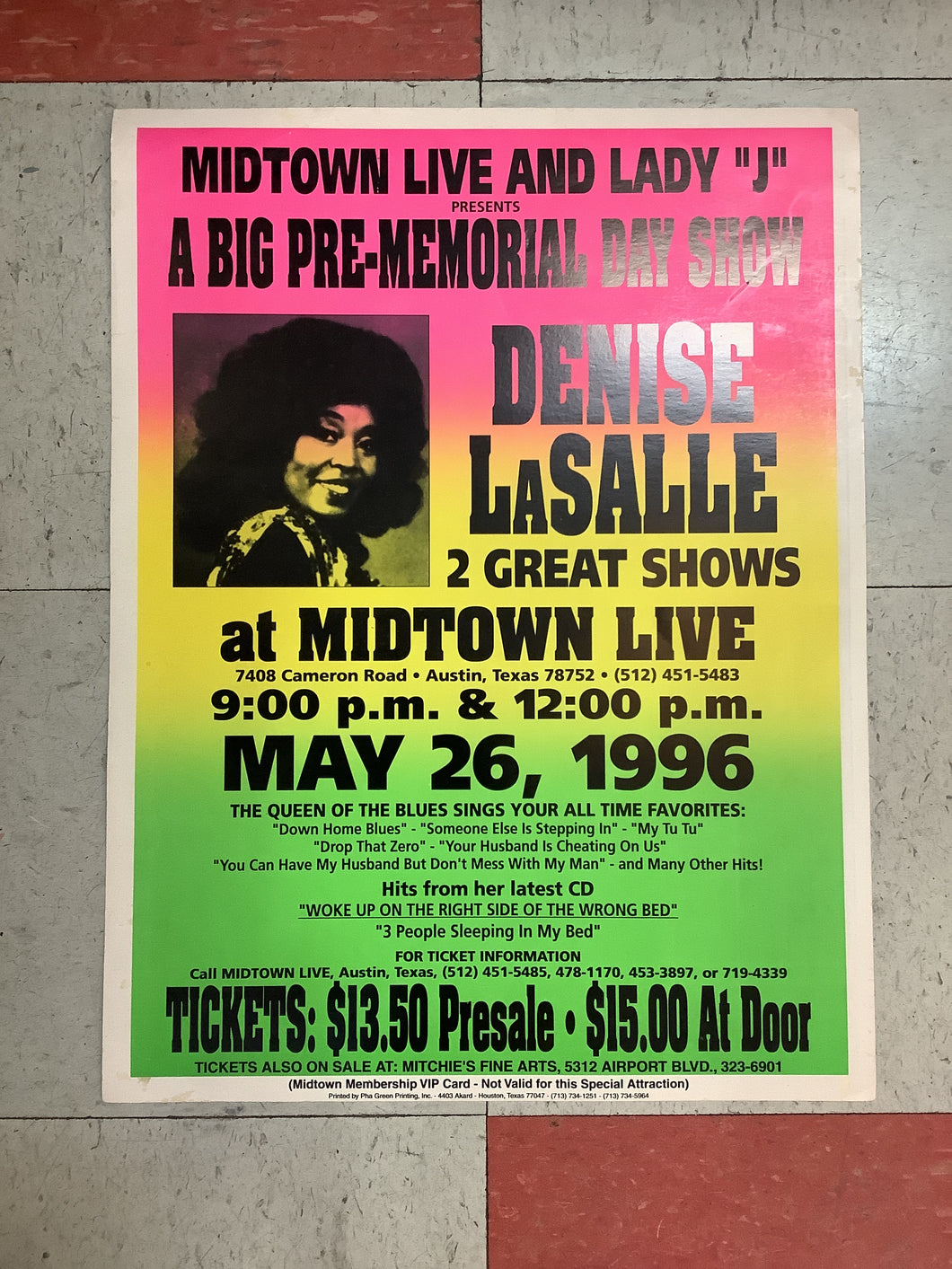 Denise LaSalle at Midtown Live - 1996 (Poster)