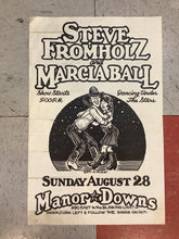 Load image into Gallery viewer, Steve Fromholz and Marcia Ball at Manor Downs - 1977 (Poster)
