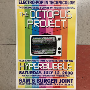 The Octopus Project & Hyperbubble at Sam's Burger Joint - 2008 (Poster)