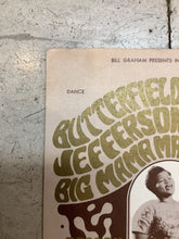 Load image into Gallery viewer, Butterfield Blues Band, Jefferson Airplane, &amp; Big Mama Mae Thornton at Fillmore Auditorium - 1966 (Postcard)
