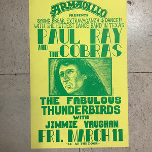 Paul Ray and The Cobras/The Fabulous Thunderbirds at Armadillo - 1977 (Poster)