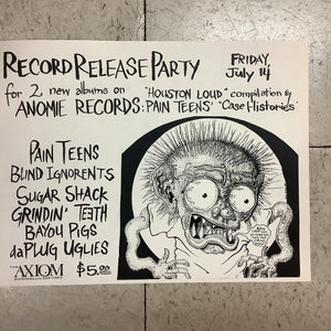 Pain Teens Record Release Party at Axiom - 1989 (Poster)